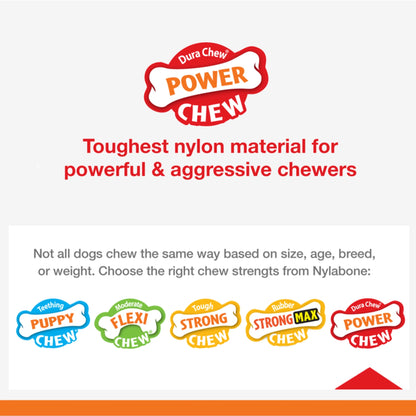 Power Chew Dura Chew X Bone Dog Chew Toy, Beef